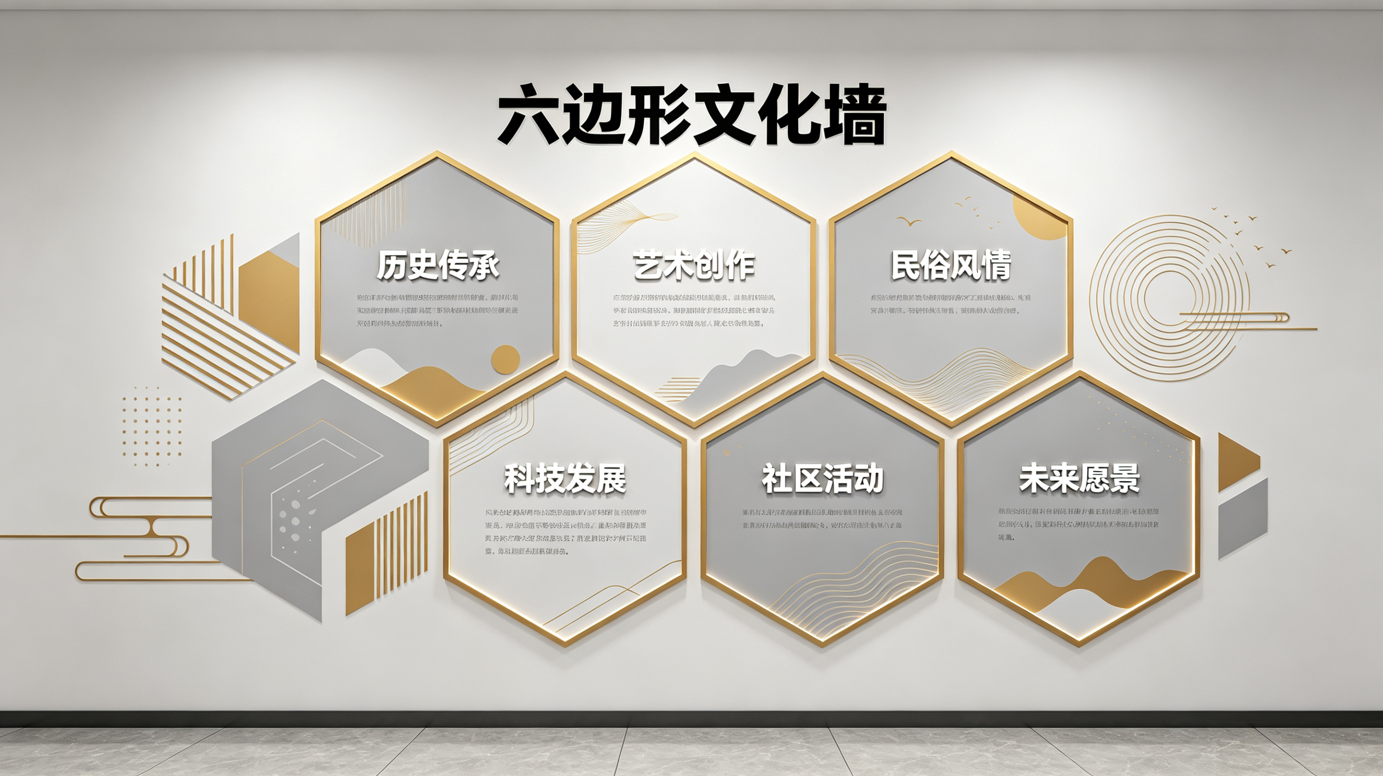 施秉企业文化墙 | 六边形信息美学
